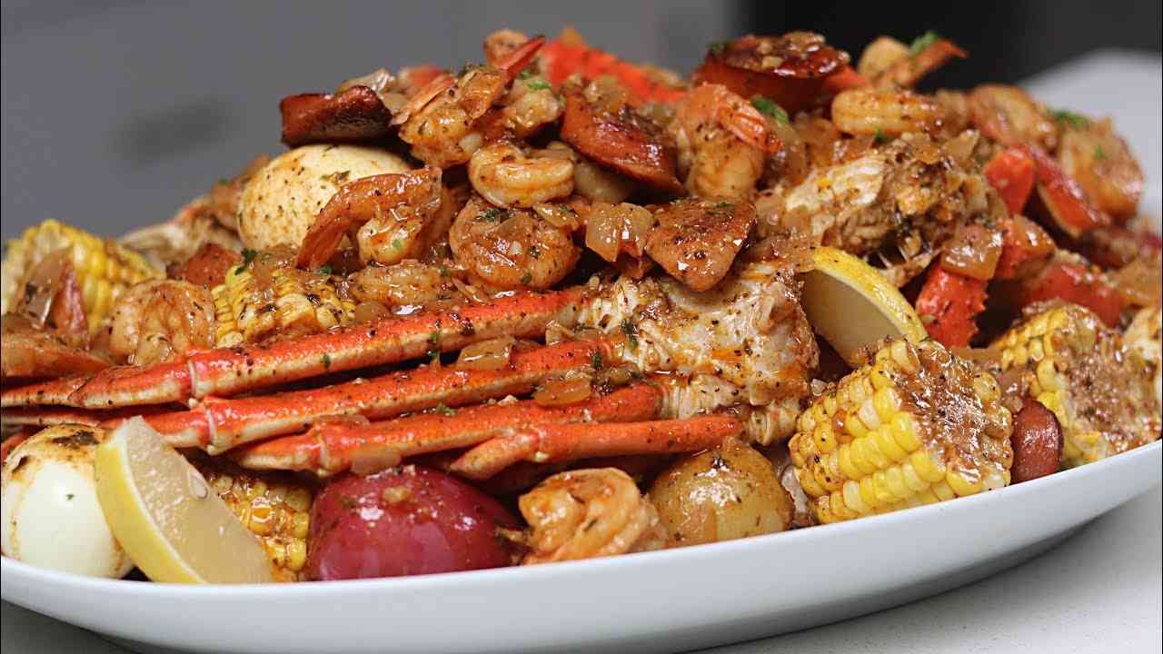 Deep Creole Seafood Boil Recipe with Garlic Butter Sauce - seafood